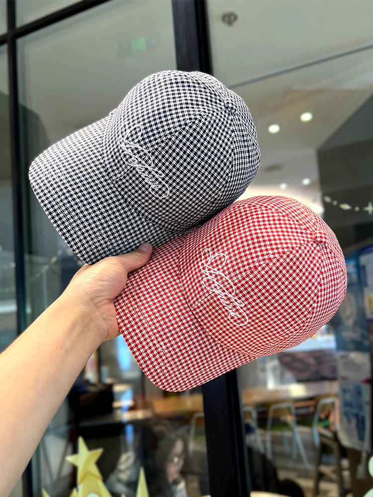 Plaid letter embroidered baseball cap spring and summer big head circumference versatile face cap
Plaid letter embroidered baseball cap spring and summer big head circumference versatile face cap