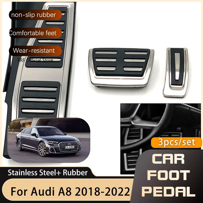 Автомобильные педали AT из нержавеющей стали для Audi A8 D5 2018 2019 2020 2021 2022, нескользящие детали педали акселератора без сверления
Автомобильные педали AT из нержавеющей стали для Audi A8 D5 2018 2019 2020 2021 2022, нескользящие детали педали акселератора без сверления