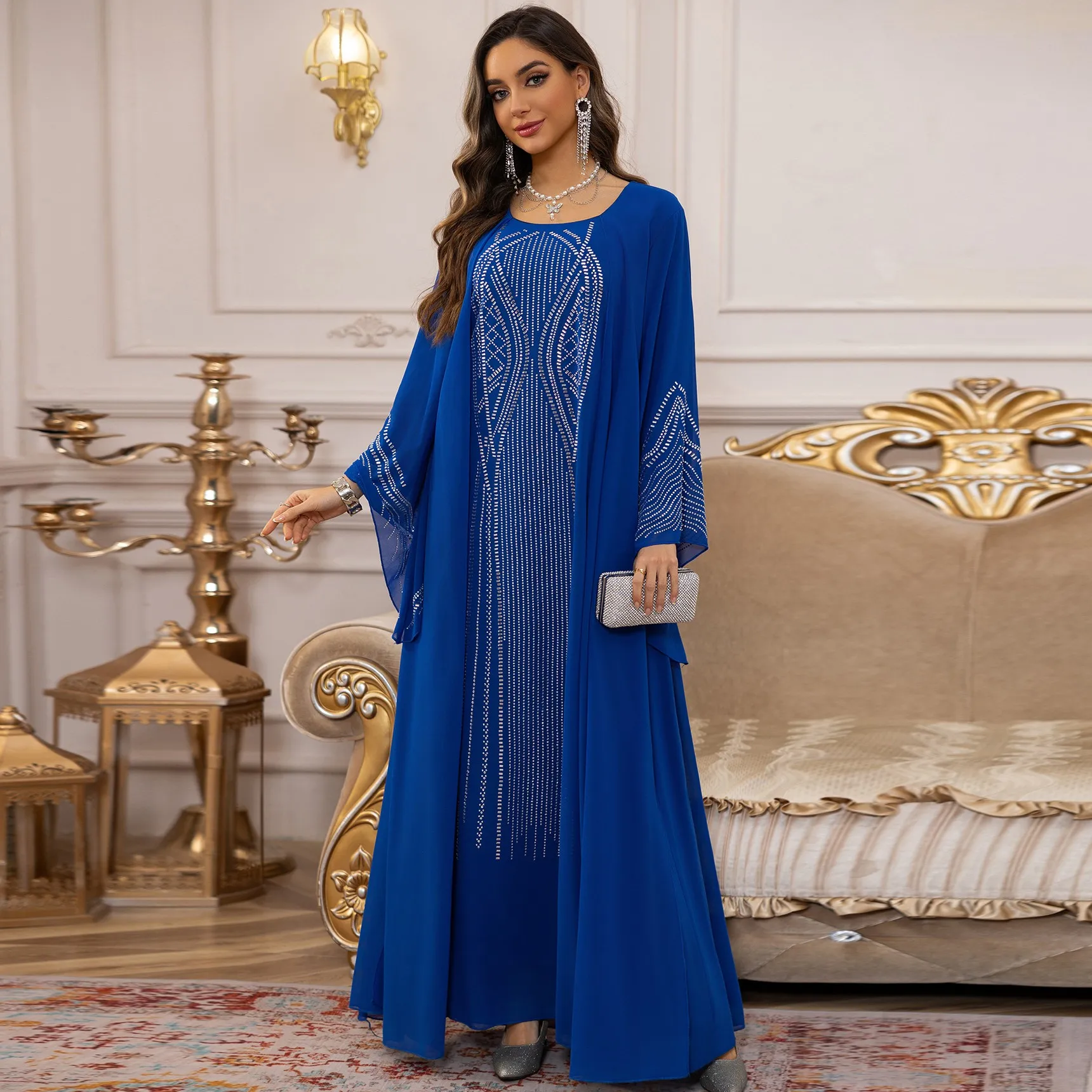 Evening Dress Women Dashiki Muslim Fashion Abaya African Clothes Robe Marocaine Luxury Dubai Kaftan Dress Vetement Plus Size
Evening Dress Women Dashiki Muslim Fashion Abaya African Clothes Robe Marocaine Luxury Dubai Kaftan Dress Vetement Plus Size