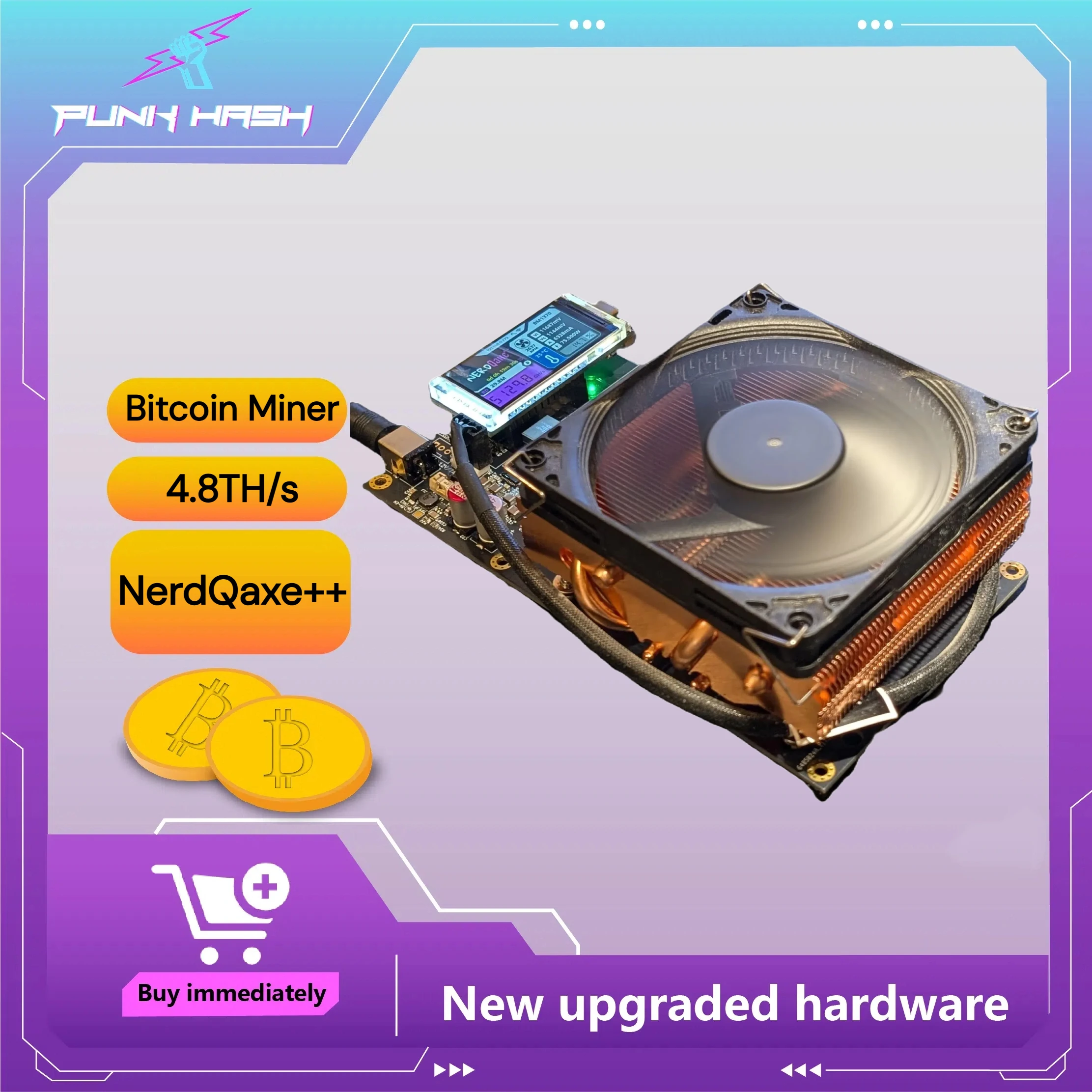 NerdMiner NerdQaxe++ Bitcoin Miner 4,8TH/s NerdQAxe++ со всеми видами вилки NerdQaxe 4,8T
NerdMiner NerdQaxe++ Bitcoin Miner 4,8TH/s NerdQAxe++ со всеми видами вилки NerdQaxe 4,8T