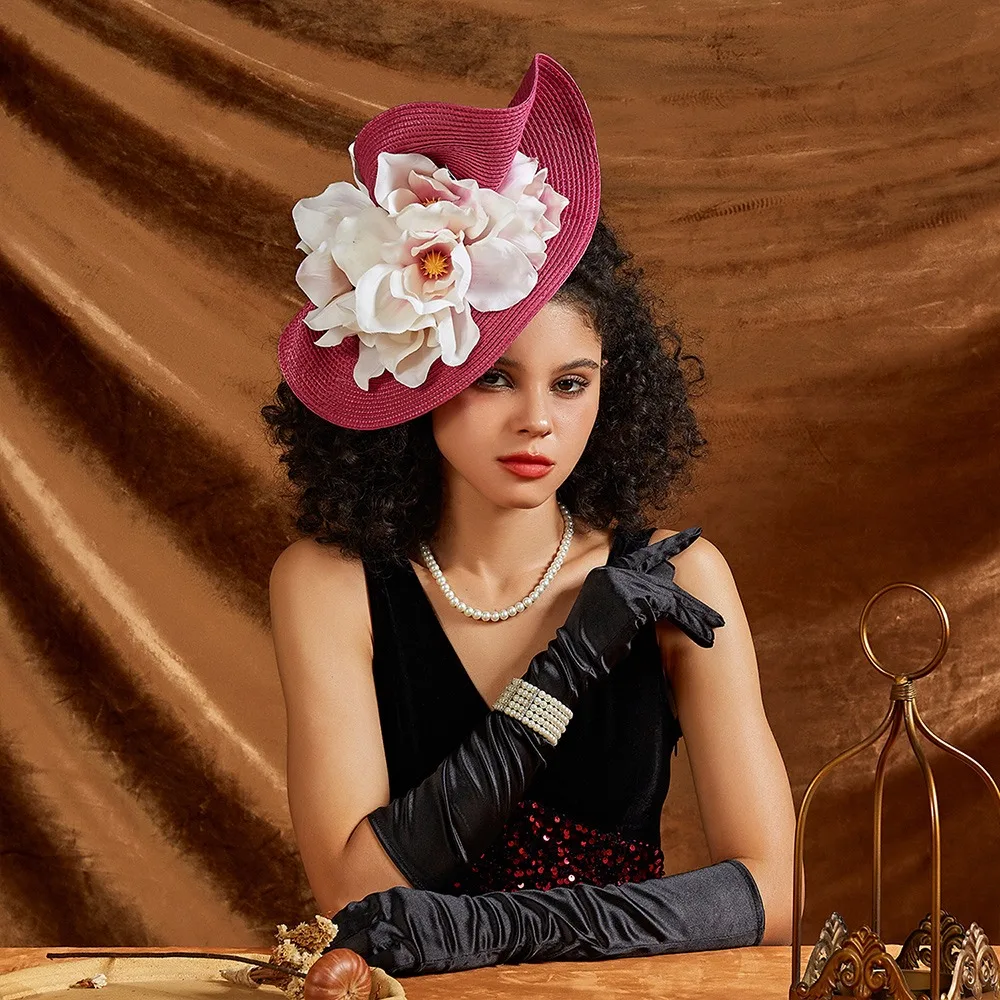 Elegant Magnolia Hair Band Bridal Makeup Prom Exaggerated Hat Headdress Straw Hat Women
Elegant Magnolia Hair Band Bridal Makeup Prom Exaggerated Hat Headdress Straw Hat Women