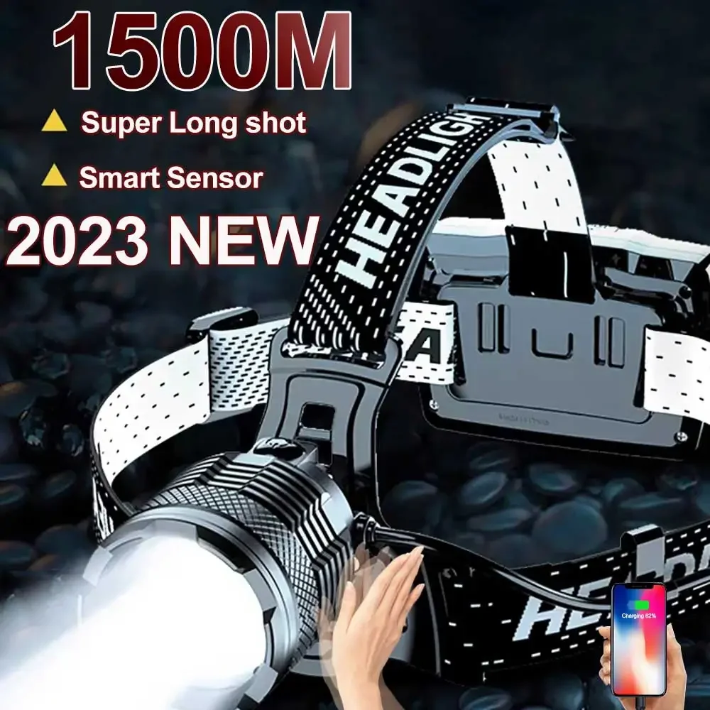 1000000Lums Powerful Long Range Led Sensor Headlamp XHP70 Headlight USB Rechargeable Flashlight Outdoor Head Lamps Fishing Light
1000000Lums Powerful Long Range Led Sensor Headlamp XHP70 Headlight USB Rechargeable Flashlight Outdoor Head Lamps Fishing Light