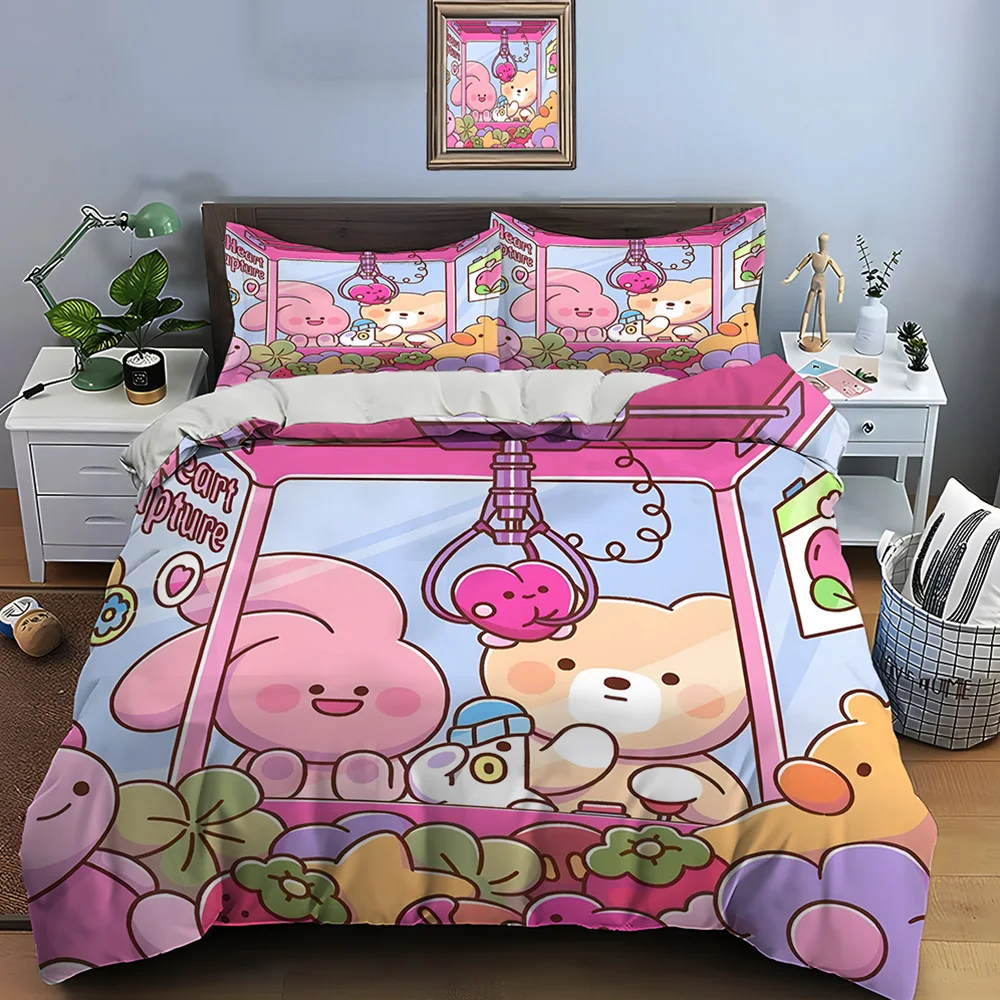 Cute characters in claw machine Bedding Set for Kids Luxury Gift 3pcs Digital Print Comforter Set Soft Comfortable Breathable
Cute characters in claw machine Bedding Set for Kids Luxury Gift 3pcs Digital Print Comforter Set Soft Comfortable Breathable
