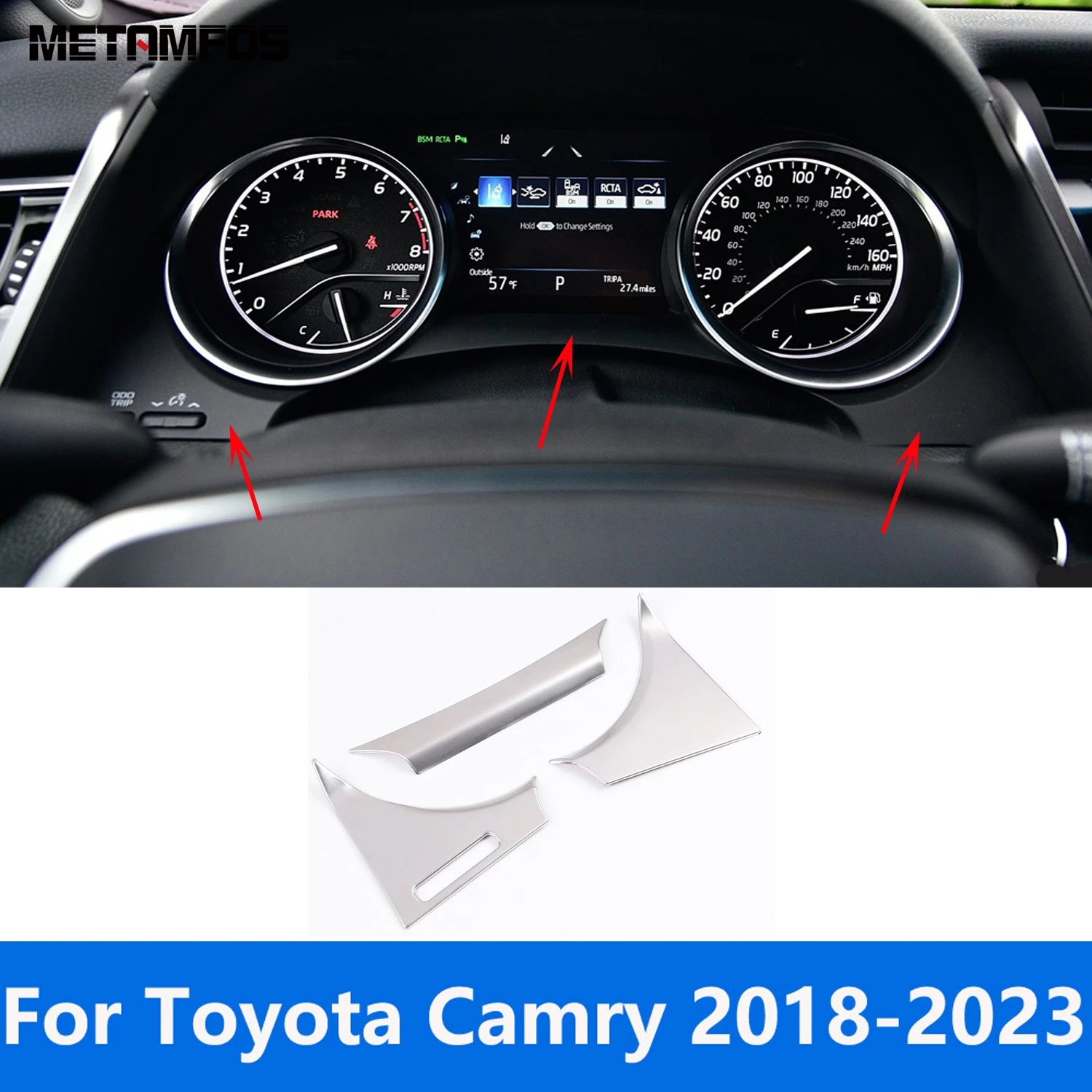 Накладка на приборную панель автомобиля для Toyota Camry 2018 2019 2020 2021 2022 2023, аксессуары для интерьера из нержавеющей стали
Накладка на приборную панель автомобиля для Toyota Camry 2018 2019 2020 2021 2022 2023, аксессуары для интерьера из нержавеющей стали