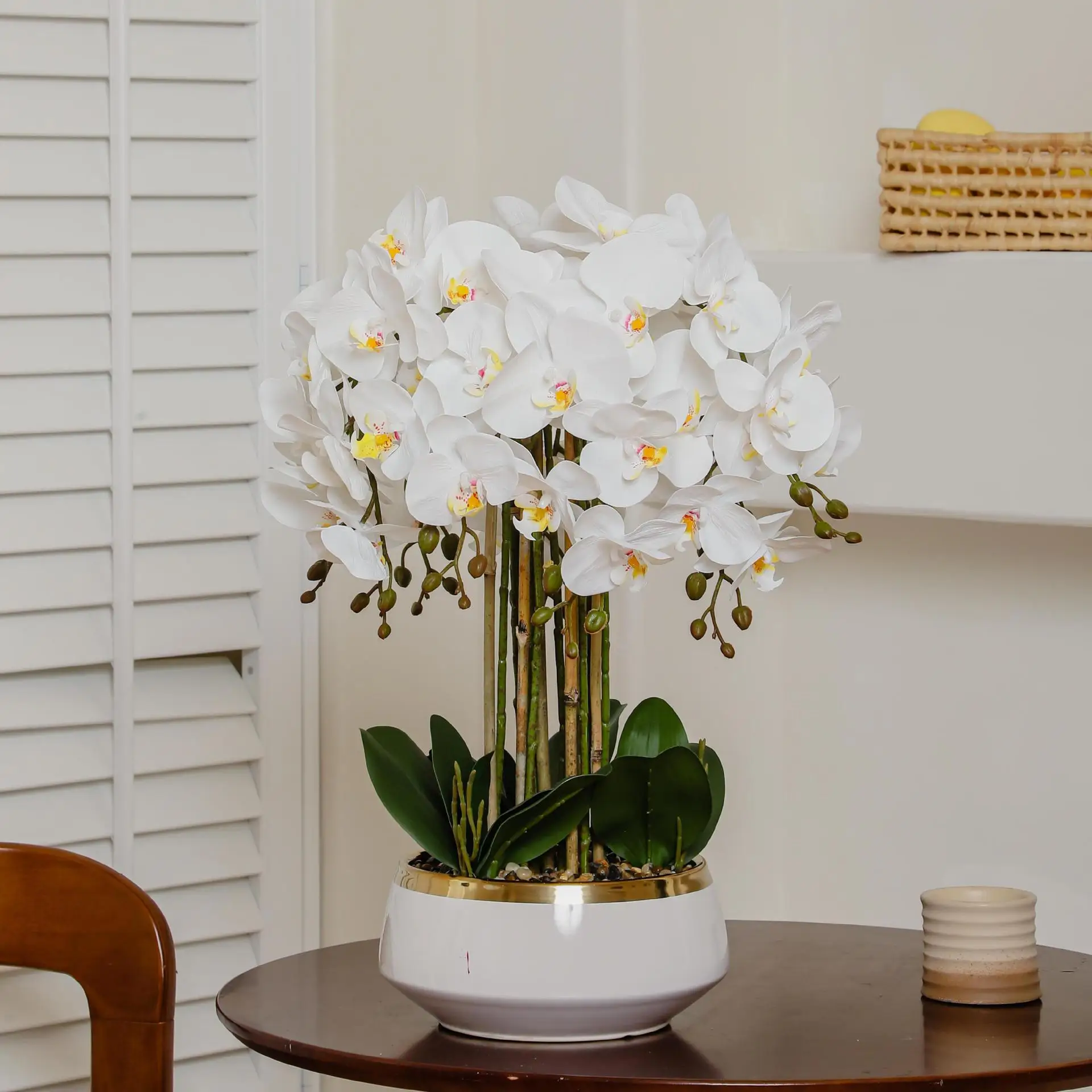 Easter Living Room Decoration Phalaenopsis Artificial Flowers in Ceramic Pot Housewarming Christmas Gift
Easter Living Room Decoration Phalaenopsis Artificial Flowers in Ceramic Pot Housewarming Christmas Gift