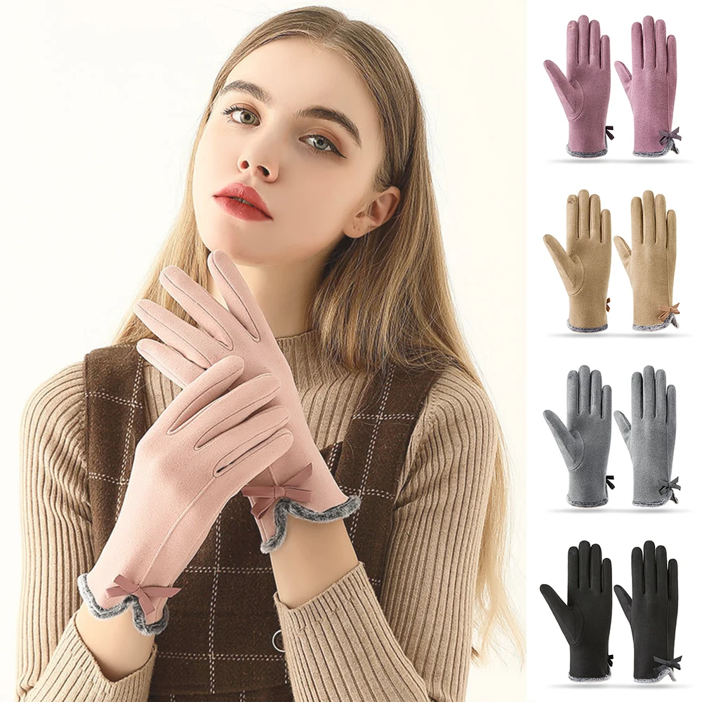 Women's Comfortable Warm Gloves Autumn Winter Solid Color Bowknot Full Finger Retro Elegant Glove Ladies Mittens
Women's Comfortable Warm Gloves Autumn Winter Solid Color Bowknot Full Finger Retro Elegant Glove Ladies Mittens