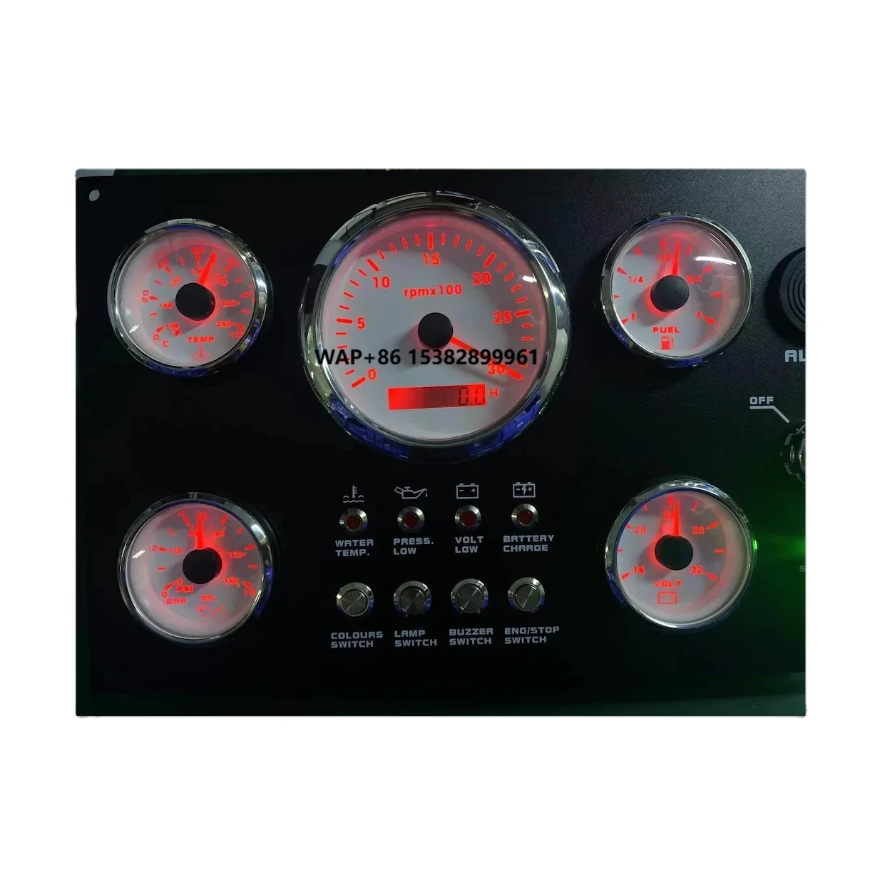 5 Gauges Waterproof Truck Instrument Cluster Black or White Tachometer Fuel Gauge
5 Gauges Waterproof Truck Instrument Cluster Black or White Tachometer Fuel Gauge