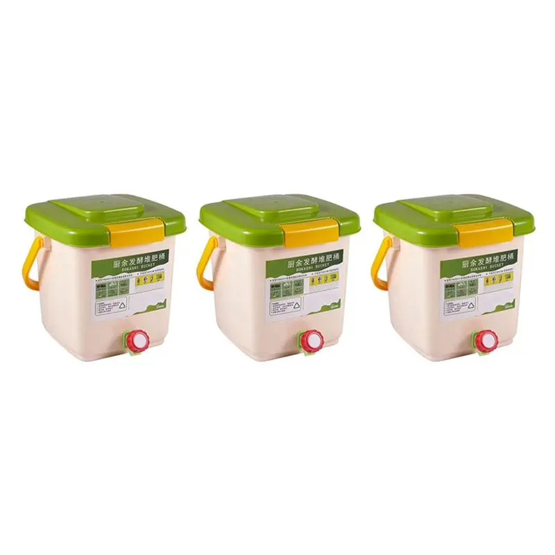 New 3X 12L Compost Bin Recycle Composter Aerated Compost Bin PP Organic Homemade Trash Can Bucket
New 3X 12L Compost Bin Recycle Composter Aerated Compost Bin PP Organic Homemade Trash Can Bucket