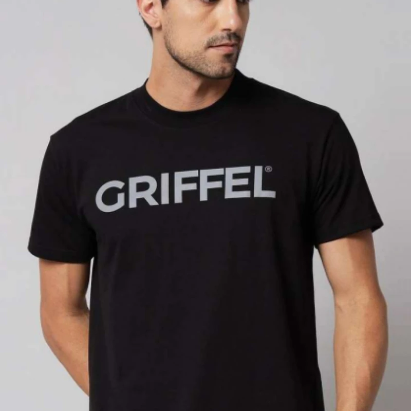 GRIFFEL short-sleeved black printed pure cotton round-neck T-shirt, a new summer breathable sport short-sleeved
GRIFFEL short-sleeved black printed pure cotton round-neck T-shirt, a new summer breathable sport short-sleeved