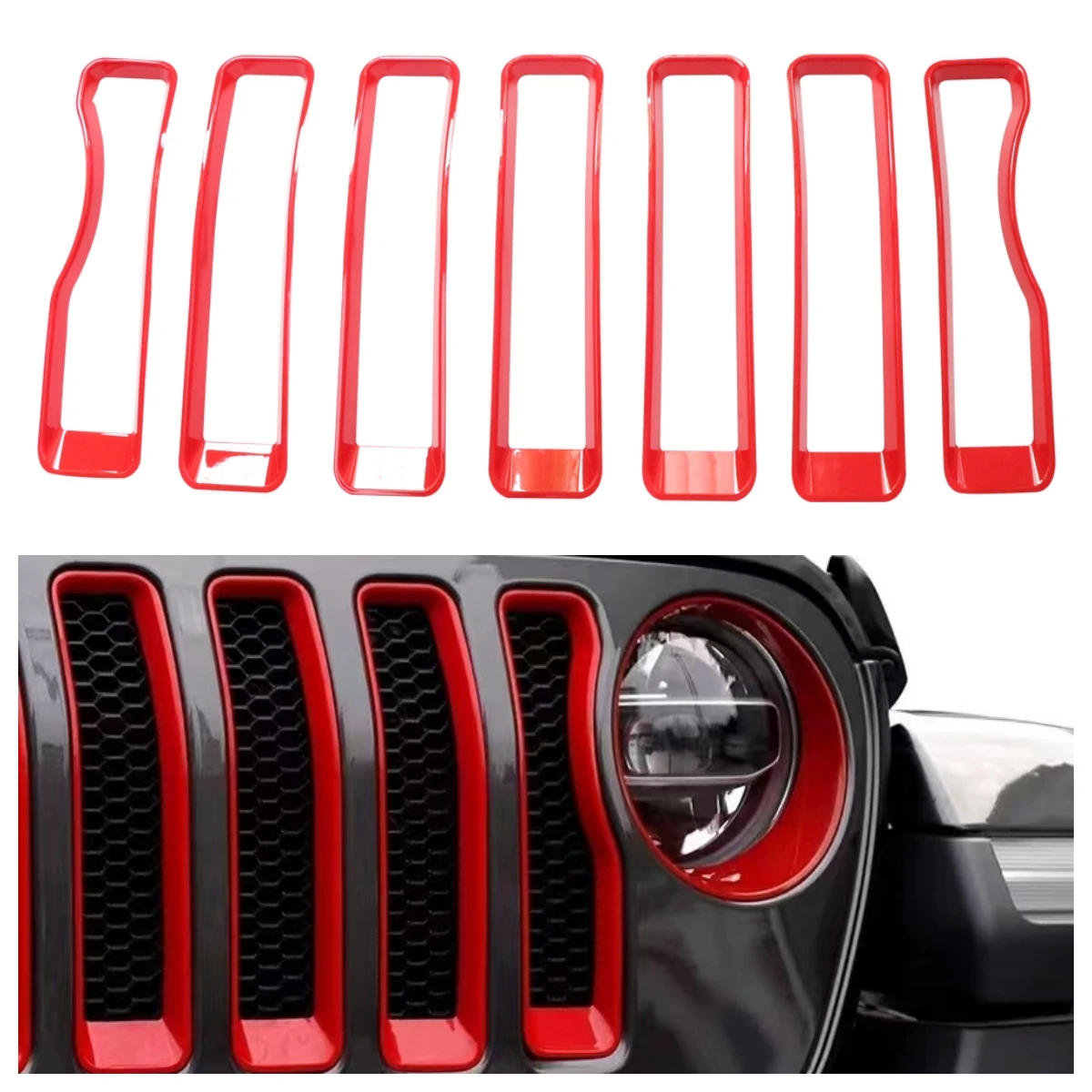 7Pcs Grille Ring Inserts Cover Vervangen Racing Grill Trim Kit Black Red Silver ABS For Jeep Wrangler JL 2018+ JL1010 LantSun
7Pcs Grille Ring Inserts Cover Vervangen Racing Grill Trim Kit Black Red Silver ABS For Jeep Wrangler JL 2018+ JL1010 LantSun