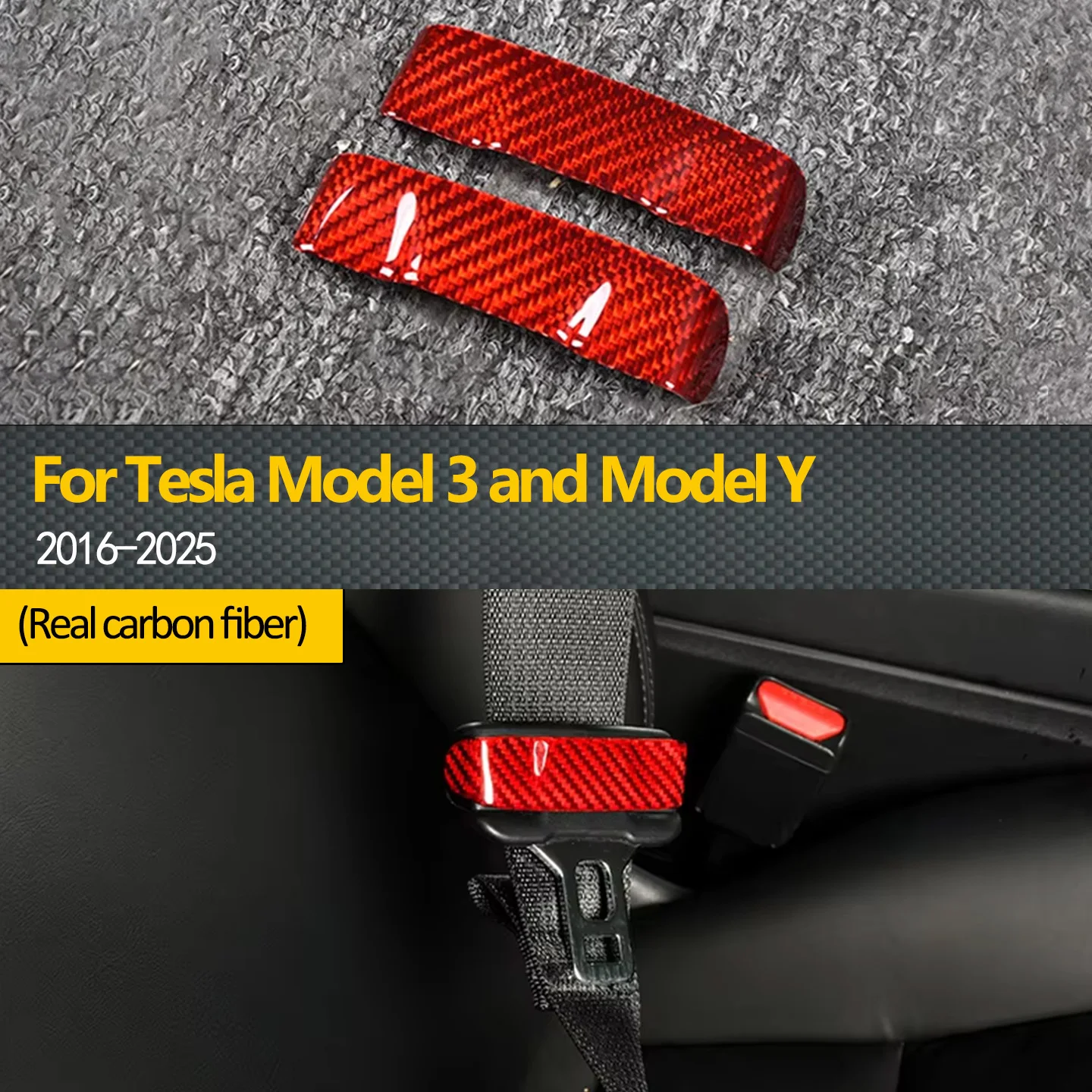 For Tesla 2016-2025 3/Y model true carbon fiber seat belt buckle protector accessories 2 pieces car seat belt clip protector
For Tesla 2016-2025 3/Y model true carbon fiber seat belt buckle protector accessories 2 pieces car seat belt clip protector