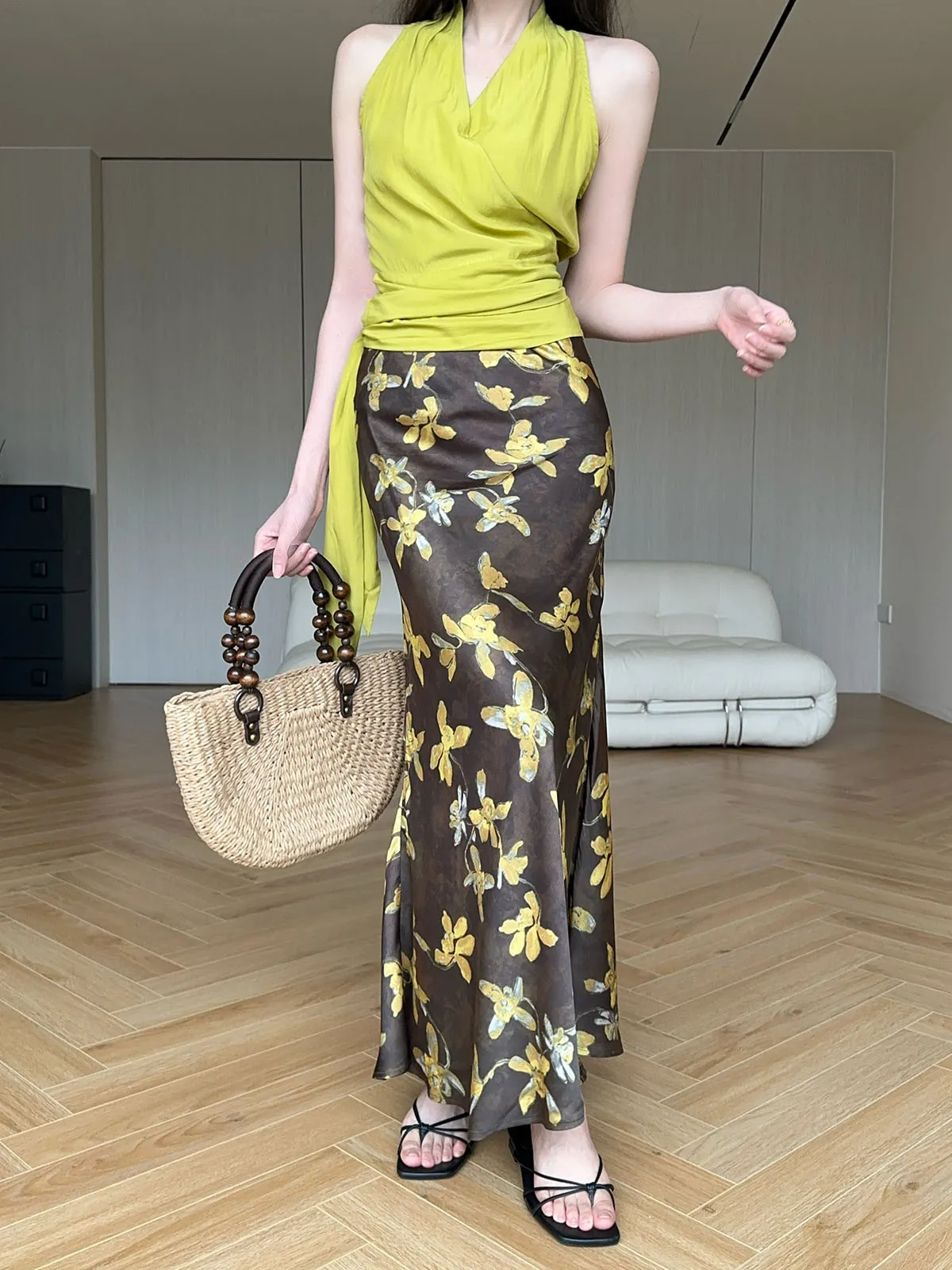 JiJinqi Women's Floral ter Ne Dr Korean Sle High Waist Long Skirt Summer 2025 Polyester Spandex Blend
JiJinqi Women's Floral ter Ne Dr Korean Sle High Waist Long Skirt Summer 2025 Polyester Spandex Blend