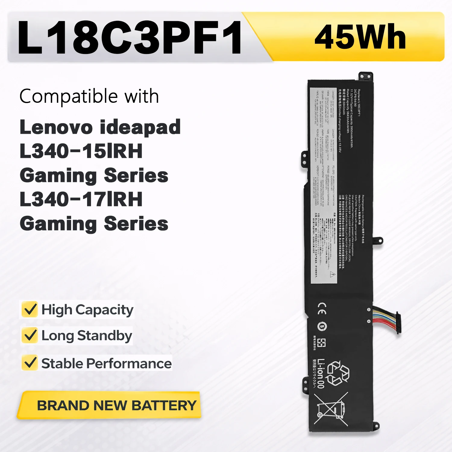 Аккумулятор PowerHub L18C3PF1 L18M3PF1 для ноутбуков Lenovo Ideapad L340-15IRH L340-17IRH Gaming Series 5B10T04975 11.52V 45Wh
Аккумулятор PowerHub L18C3PF1 L18M3PF1 для ноутбуков Lenovo Ideapad L340-15IRH L340-17IRH Gaming Series 5B10T04975 11.52V 45Wh