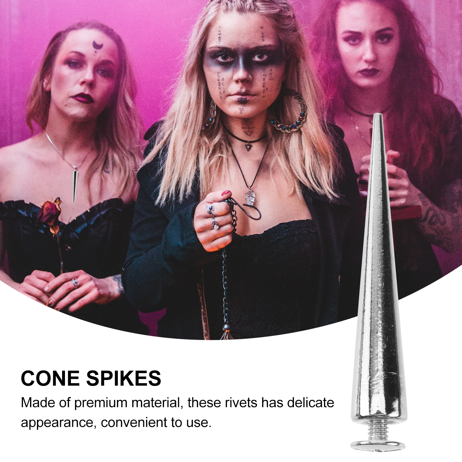 10 Pcs DIY Rivet Accessories Punk Spikes Cone Nail Studs Screwback Craft Round Projects Durability Decorative
10 Pcs DIY Rivet Accessories Punk Spikes Cone Nail Studs Screwback Craft Round Projects Durability Decorative