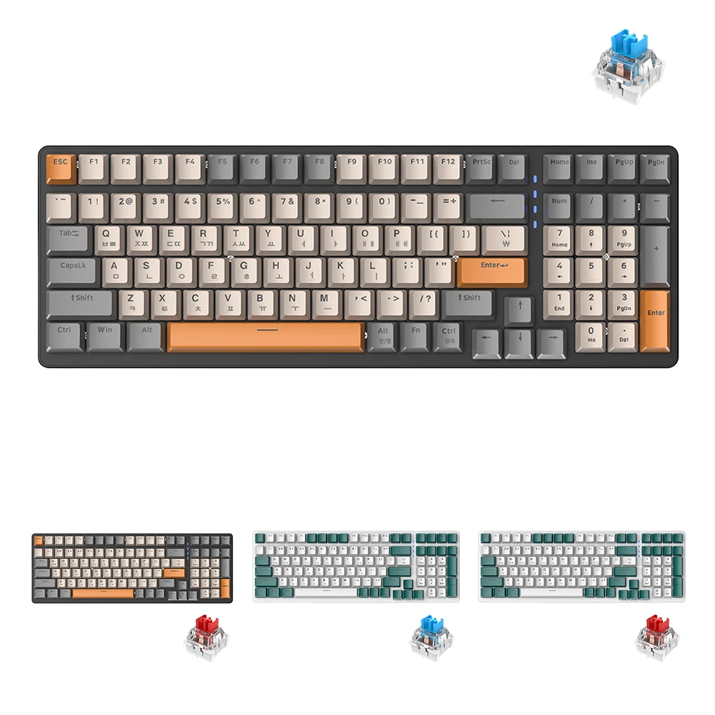 K96 Mechanical Gaming Keyboard Green/Red Switch Hot Swappable 100 Keys LED Backlit RGB Sidelit Gaming Keyboard for Laptop PC
K96 Mechanical Gaming Keyboard Green/Red Switch Hot Swappable 100 Keys LED Backlit RGB Sidelit Gaming Keyboard for Laptop PC