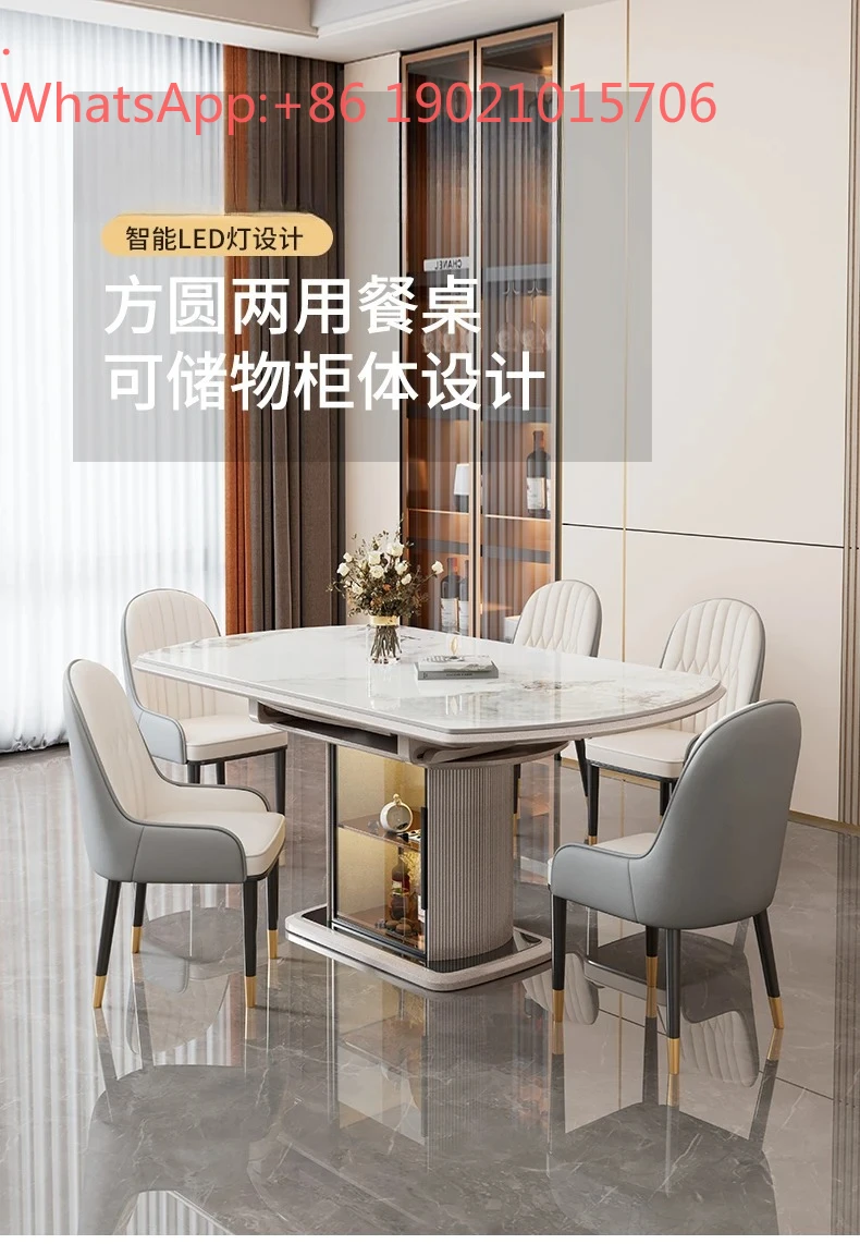 HXL Square and Round Dual-use Telescopic Convertible Round Table with Storage Modern Simple Light Luxury Dining Table
HXL Square and Round Dual-use Telescopic Convertible Round Table with Storage Modern Simple Light Luxury Dining Table
