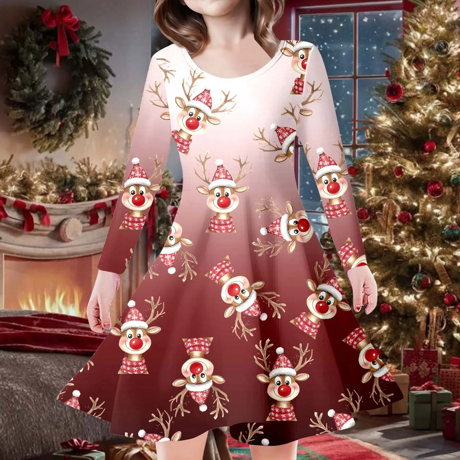 Girls Princess Dress Santa Claus Xmas Cartoon Print Children Party Clothes Christmas Birthday New Year Baby Kids Casual Dresses
Girls Princess Dress Santa Claus Xmas Cartoon Print Children Party Clothes Christmas Birthday New Year Baby Kids Casual Dresses