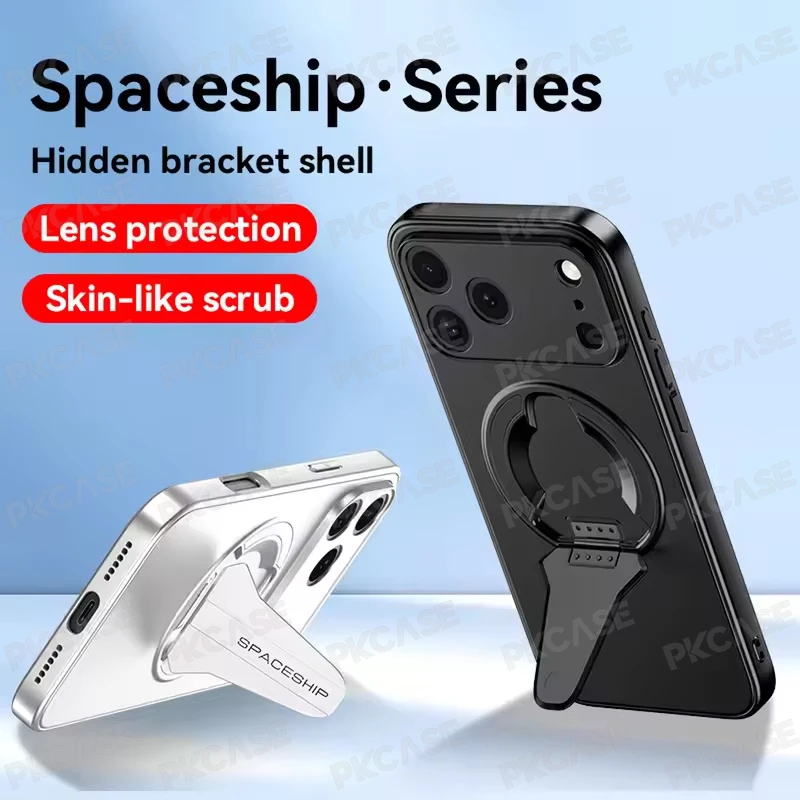 PKCASE Hidden Folding Stand Magnetic Case For iPhone 17 16 15 14 13 Pro Max Skin-like Frosted Feel Invisible Bracket Cover
PKCASE Hidden Folding Stand Magnetic Case For iPhone 17 16 15 14 13 Pro Max Skin-like Frosted Feel Invisible Bracket Cover