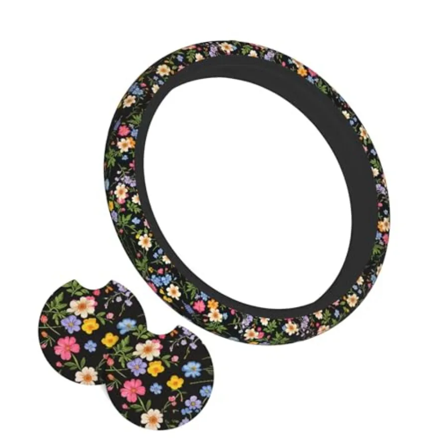 Wildflower Car Steering Wheel Cover - Multicolor Wildflower Steering Wheel Cover Anti-Slip Breathable Universal for 15 in 2 Pcs
Wildflower Car Steering Wheel Cover - Multicolor Wildflower Steering Wheel Cover Anti-Slip Breathable Universal for 15 in 2 Pcs