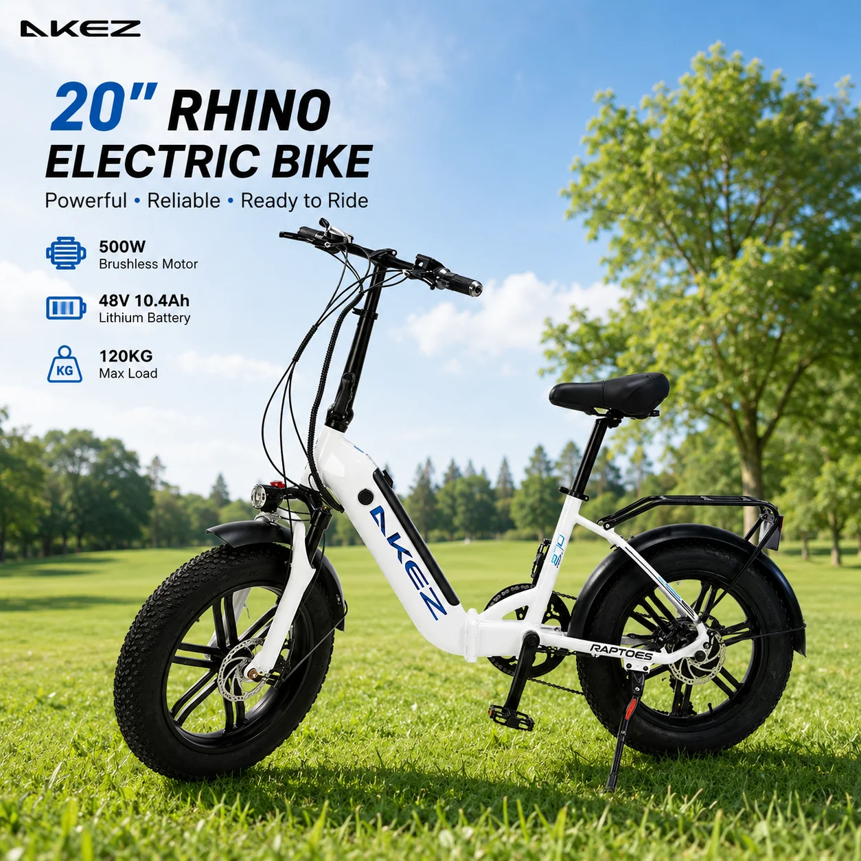 AKEZ 20” Foldable Electric Bike 500W Brushless Motor 48V 10.4Ah Battery Aluminum Frame E-Bike for Daily City Commuting
AKEZ 20” Foldable Electric Bike 500W Brushless Motor 48V 10.4Ah Battery Aluminum Frame E-Bike for Daily City Commuting