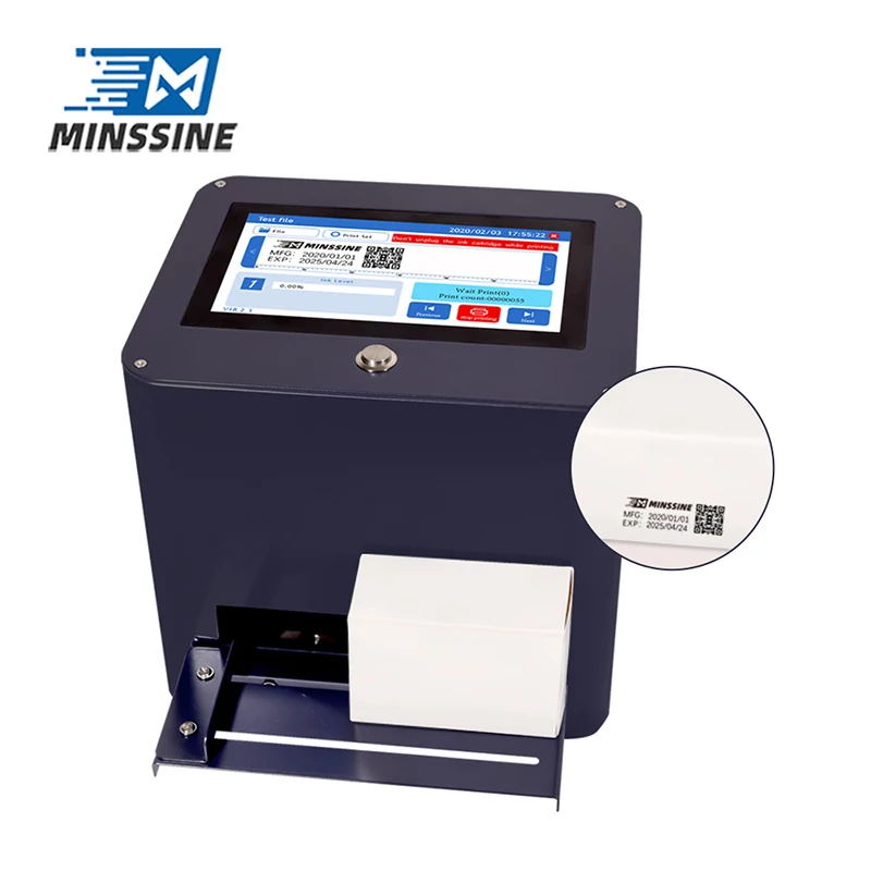 Portable Multifunctional Static Inkjet Printer Handheld Tabletop Batch Code Coding Machine With Intelligent Expiry Date Stamp