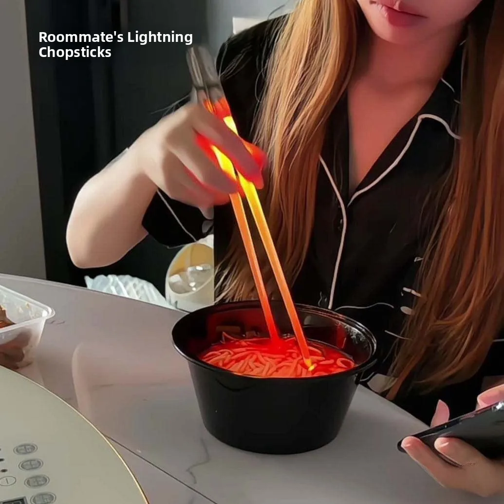 Glowing LED Chopsticks Multi-Color High-End Anti-Mold Food Grade Tableware Party Prank Toy Plastic Length 26cm Made in China
Glowing LED Chopsticks Multi-Color High-End Anti-Mold Food Grade Tableware Party Prank Toy Plastic Length 26cm Made in China