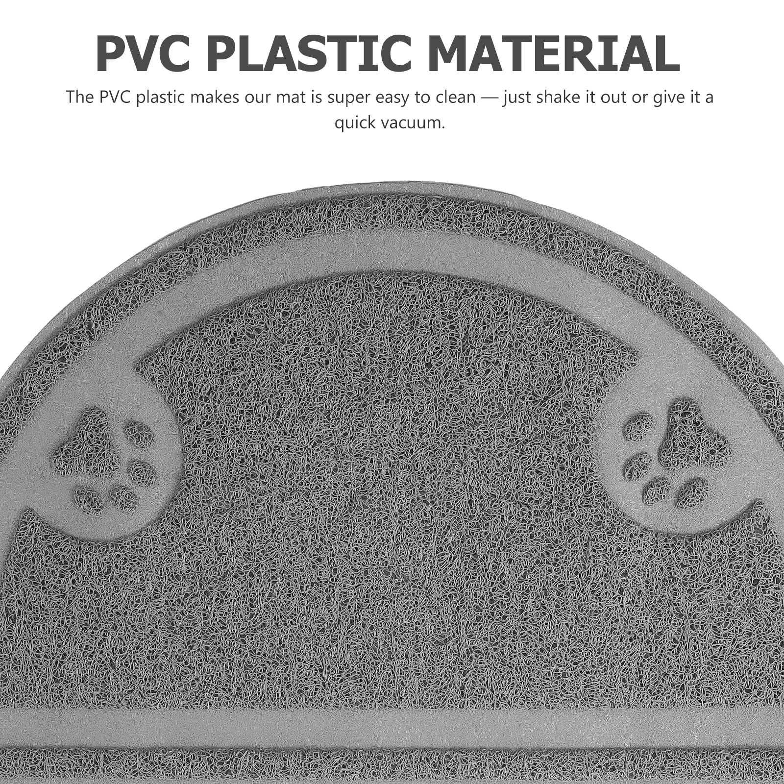 Half-Round Cat Litter Mat Grey Durable Water Resistant PVC Plastic Easy Clean Pet Cleaning Carpet Cat Litter Mat
Half-Round Cat Litter Mat Grey Durable Water Resistant PVC Plastic Easy Clean Pet Cleaning Carpet Cat Litter Mat