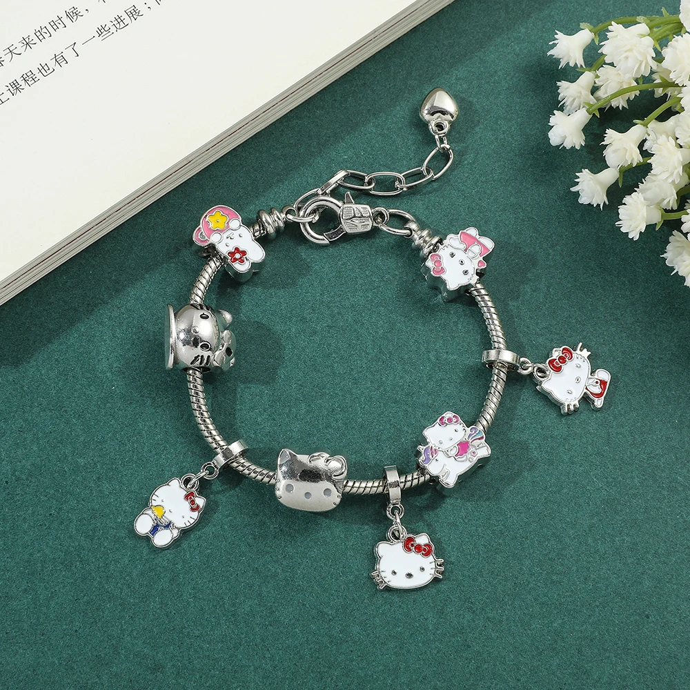 Anime Kawaii Sanrio Hello Kitty Bracelet Charms Metal Beads Making Kit Kids Gift Jewelry Accessories
Anime Kawaii Sanrio Hello Kitty Bracelet Charms Metal Beads Making Kit Kids Gift Jewelry Accessories