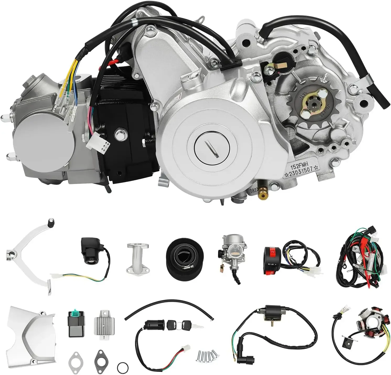 4-Stroke 125CC Engine Motor Kit Semi Auto Electric Start 125cc Engine Motor 4 Speed w/Reverse for Pit ATV Buggy Quad Bike Go Kar
4-Stroke 125CC Engine Motor Kit Semi Auto Electric Start 125cc Engine Motor 4 Speed w/Reverse for Pit ATV Buggy Quad Bike Go Kar