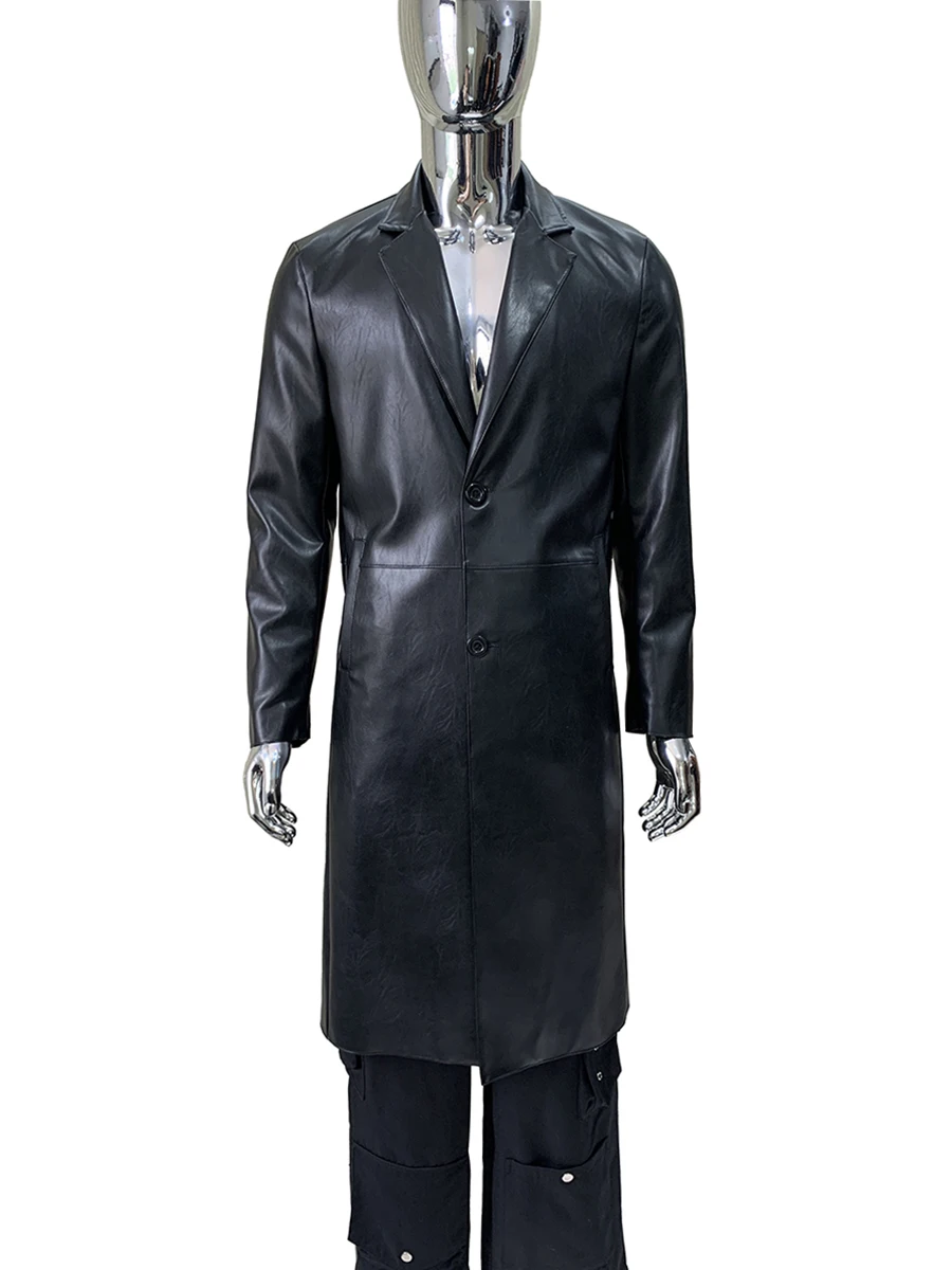 Весенне-осенний приталенный черный мужской пиджак из искусственной кожи, однобортный пиджак с длинным рукавом, элегантная шикарная роскошная дизайнерская одежда 2025 платье пиджак
Весенне-осенний приталенный черный мужской пиджак из искусственной кожи, однобортный пиджак с длинным рукавом, элегантная шикарная роскошная дизайнерская одежда 2025 платье пиджак