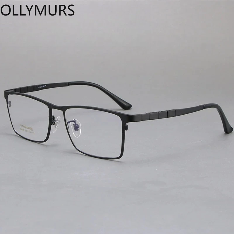 Ollymurs Men's Titanium Eyeglass Spectacle Rectangular Prescription Glasses Frame Frame Business Style Optical
Ollymurs Men's Titanium Eyeglass Spectacle Rectangular Prescription Glasses Frame Frame Business Style Optical