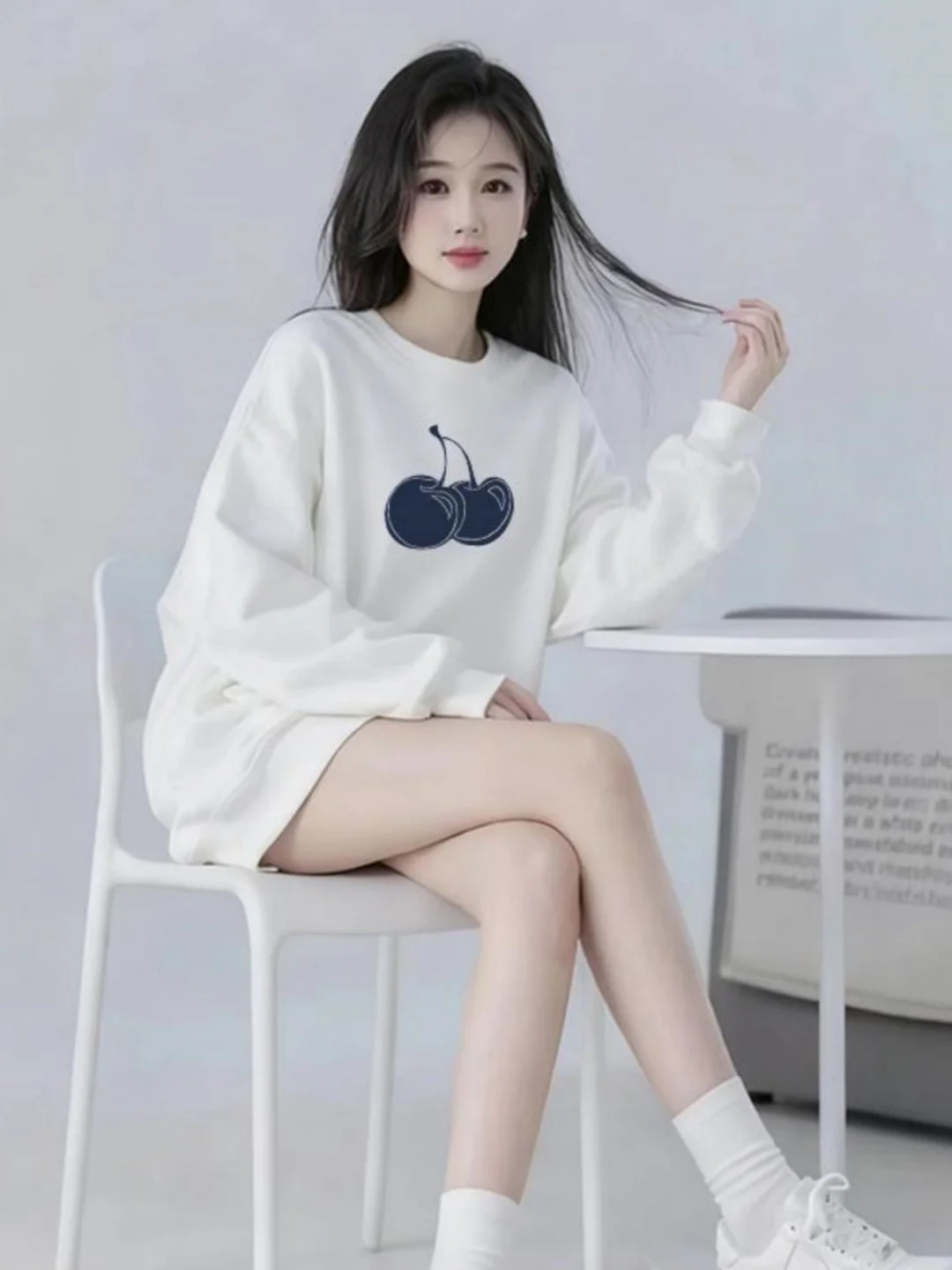 American Style Oversized Hoodless Sweatshirt for Women Middle School Students Autumn Winter New Design plus Size Small Figure...
American Style Oversized Hoodless Sweatshirt for Women Middle School Students Autumn Winter New Design plus Size Small Figure...