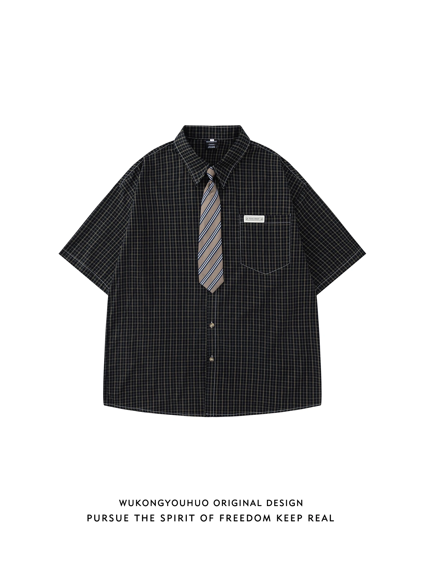 Summer Plaid College Sle ort Sve Casual irt Men's Retro Trendy Brand Couple's f Sve irt Loose Fit Youth u...
Summer Plaid College Sle ort Sve Casual irt Men's Retro Trendy Brand Couple's f Sve irt Loose Fit Youth u...