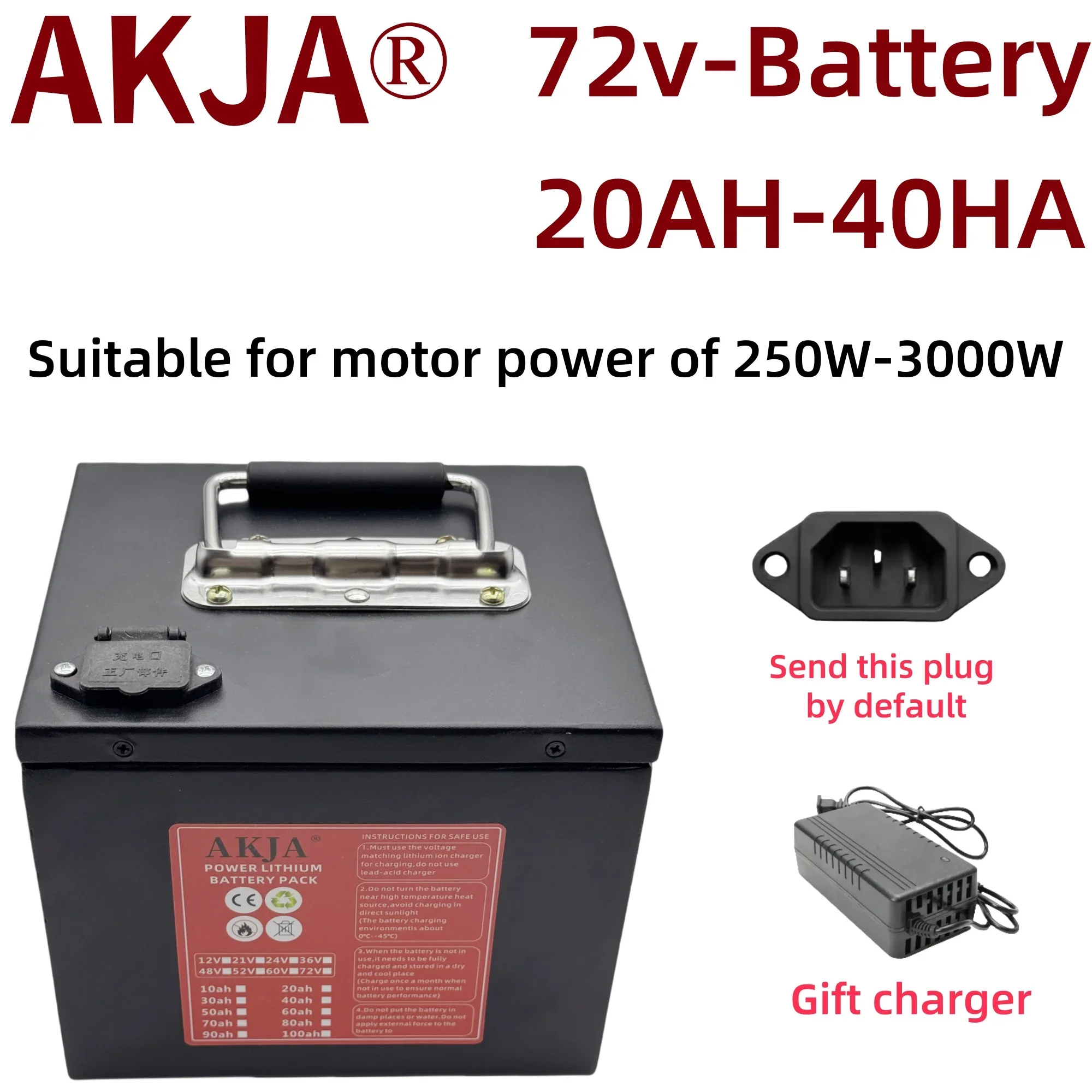 Air fast transportation,72V40AH,Full capacity,Send within 24 hours,New 18650 lithium battery,Suitable for motors under 3000W
Air fast transportation,72V40AH,Full capacity,Send within 24 hours,New 18650 lithium battery,Suitable for motors under 3000W