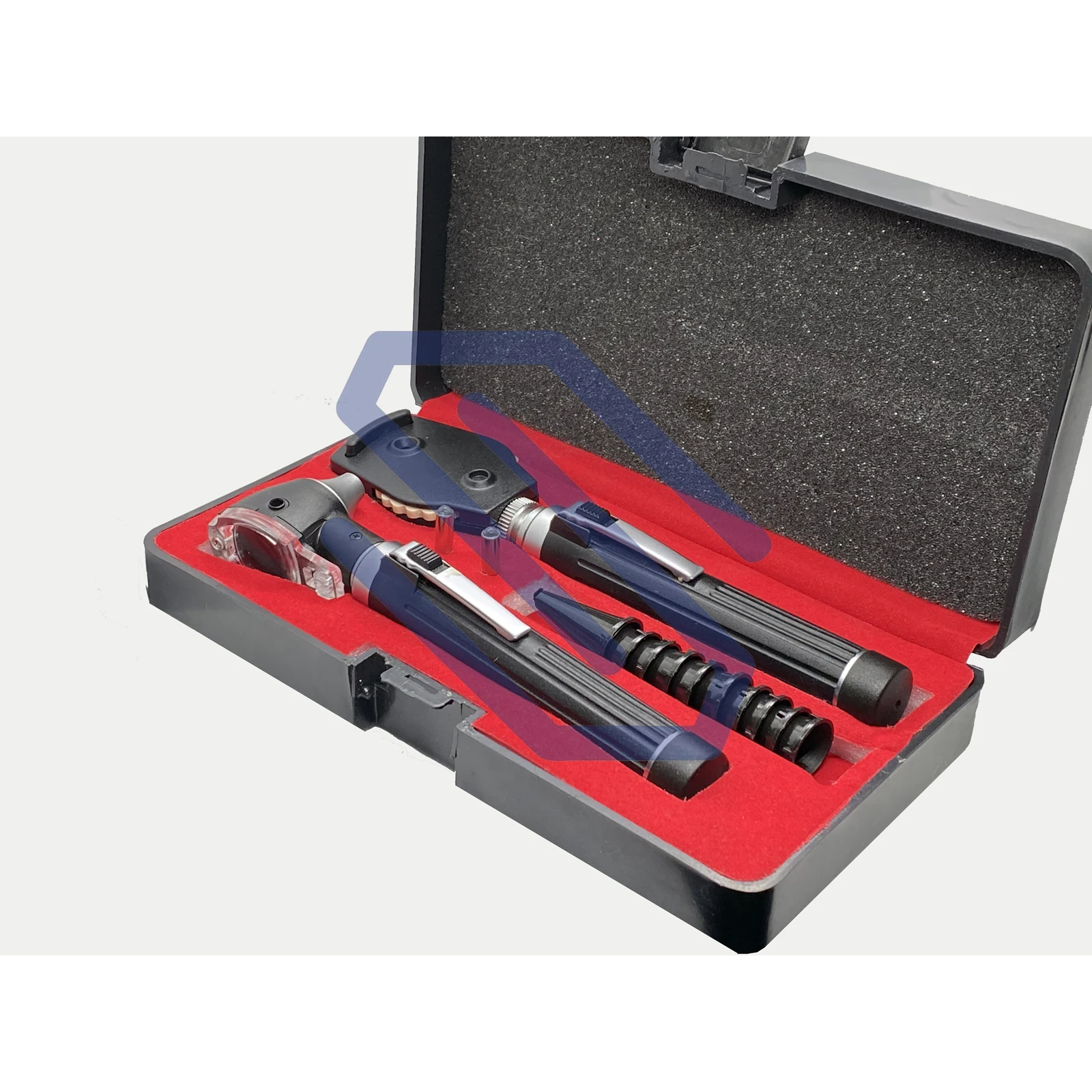 Otoscope Ophthalmoscope LED Fiber Optic Examination ENT Diagnostic Set Black CE
Otoscope Ophthalmoscope LED Fiber Optic Examination ENT Diagnostic Set Black CE