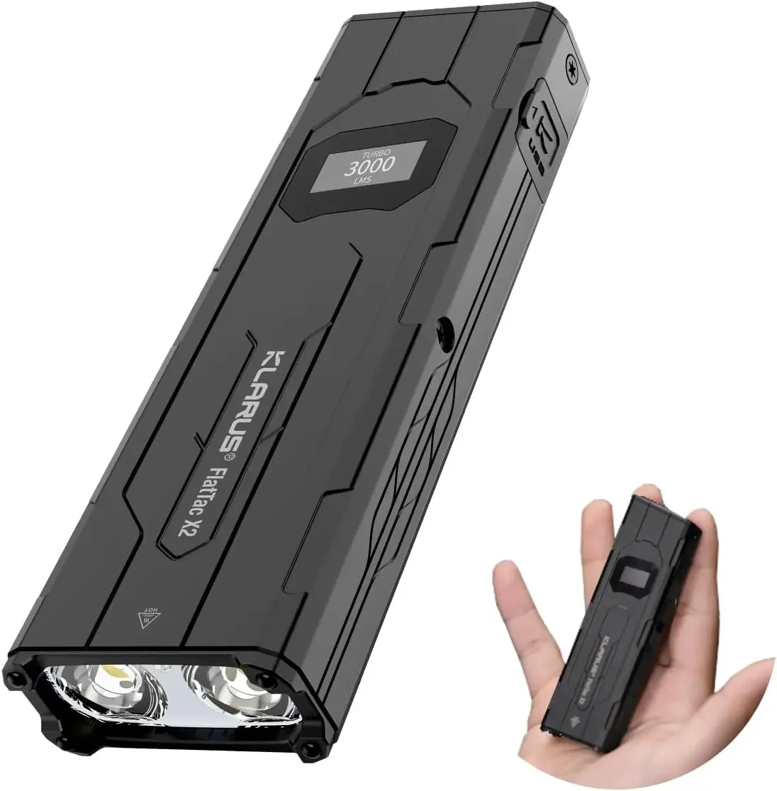 klarus X2 Ultra-Thin Palm-Sized EDC Tactical Flashlight, 3000 Lumens Compact & Mighty Pocket Light
klarus X2 Ultra-Thin Palm-Sized EDC Tactical Flashlight, 3000 Lumens Compact & Mighty Pocket Light