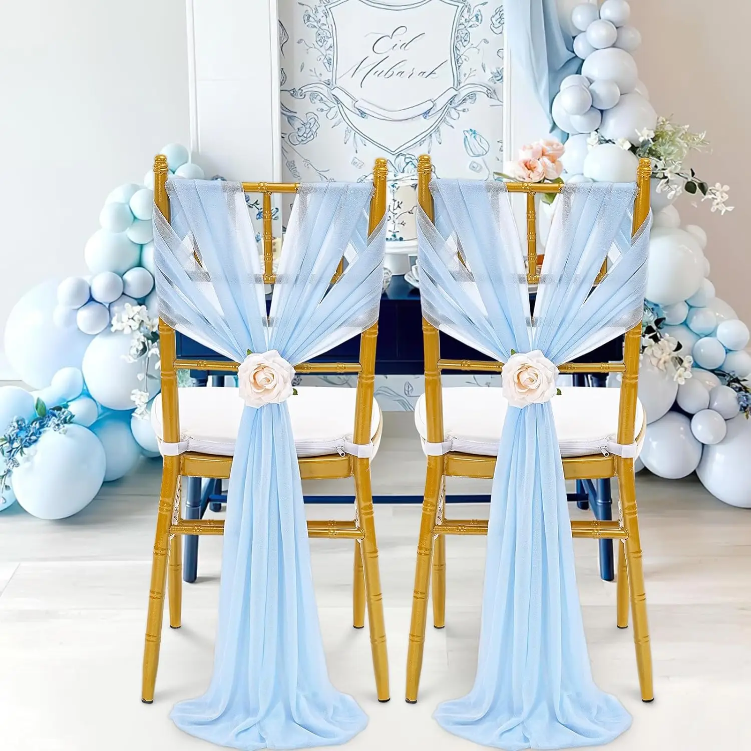 20Pcs Chiffon Chair Sashes 17x275cm Wedding Chair Decoration For Aisle Decorations Party Banquet Event Baby Shower Chair Decor
20Pcs Chiffon Chair Sashes 17x275cm Wedding Chair Decoration For Aisle Decorations Party Banquet Event Baby Shower Chair Decor