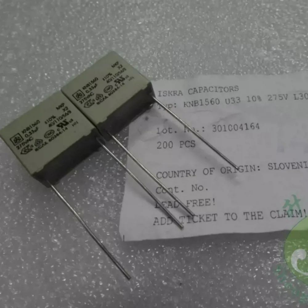 10pcs/lot KNB1560 MKP 0.33uf 275vAC 330nf u33 334 Brand New 15mm Film Capacitor
10pcs/lot KNB1560 MKP 0.33uf 275vAC 330nf u33 334 Brand New 15mm Film Capacitor