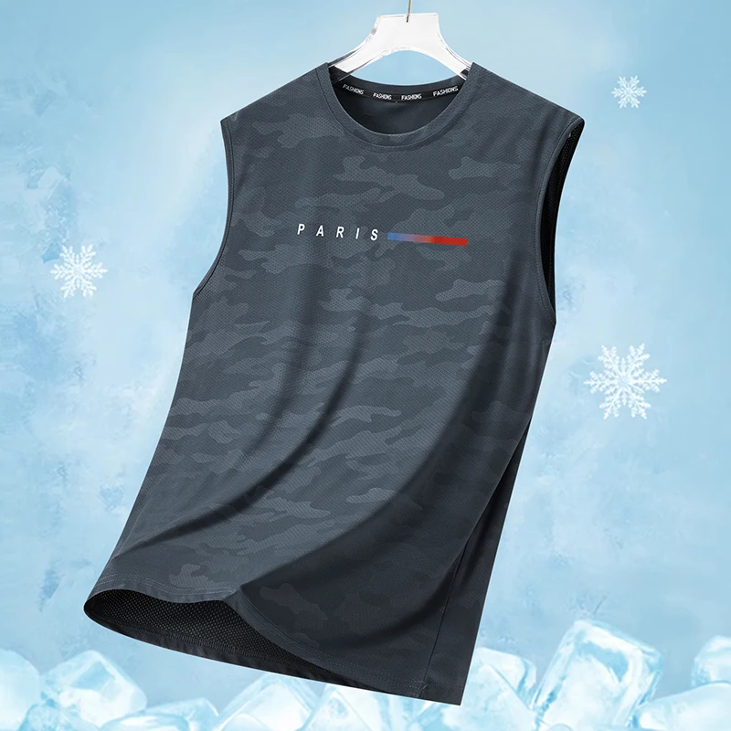 Summer Outdoor Fishing Casual Sweat Absorbing Quick Drying Sleeveless T-shirt for Men Fashionable Trendy Ice Silk Seamless Vest
Summer Outdoor Fishing Casual Sweat Absorbing Quick Drying Sleeveless T-shirt for Men Fashionable Trendy Ice Silk Seamless Vest