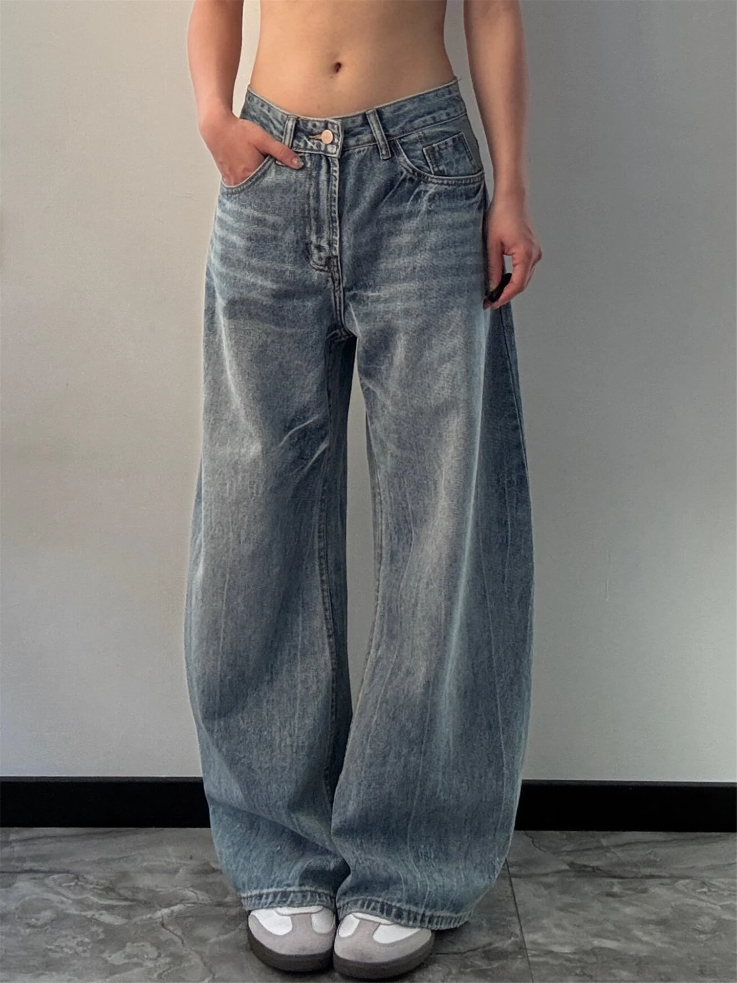 American Vibe Retro Blue Low Waist Knife Jeans Women's Loose Slimming Casual Floor Length Pants Spring Cotton Denim
American Vibe Retro Blue Low Waist Knife Jeans Women's Loose Slimming Casual Floor Length Pants Spring Cotton Denim