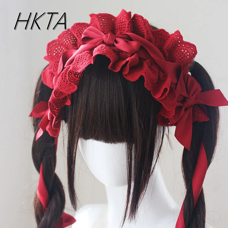 Original Handmade Cotton Lace Lolita Headband Women Cute Girls Doll Feeling Sweet Lolita Bow Hairpin Cips Girl Hair Accesssoires
Original Handmade Cotton Lace Lolita Headband Women Cute Girls Doll Feeling Sweet Lolita Bow Hairpin Cips Girl Hair Accesssoires
