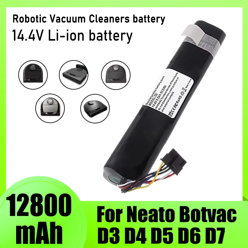 For Neato D3 D4 D5 D6 D7 robot vacuum cleaner battery replacement, 14.4V 12800mAh lithium-ion battery
For Neato D3 D4 D5 D6 D7 robot vacuum cleaner battery replacement, 14.4V 12800mAh lithium-ion battery