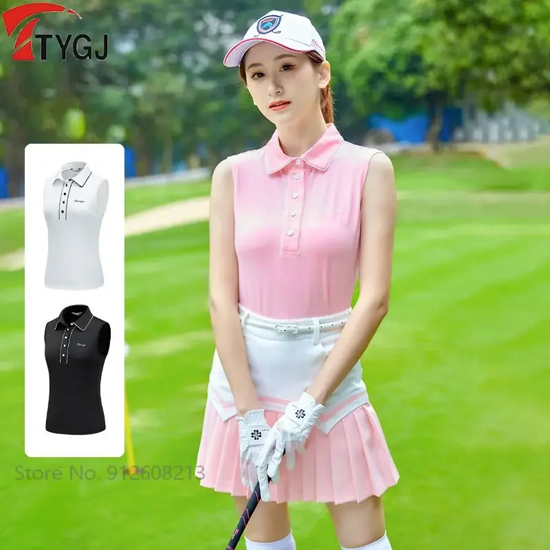 TTYGJ Summer Ladies Quick-dry Sports Polo Shirts Sleeveless Golf Tank Tops Women Slim Vest Casual T-shirt Trun-down Collar S-XL
TTYGJ Summer Ladies Quick-dry Sports Polo Shirts Sleeveless Golf Tank Tops Women Slim Vest Casual T-shirt Trun-down Collar S-XL