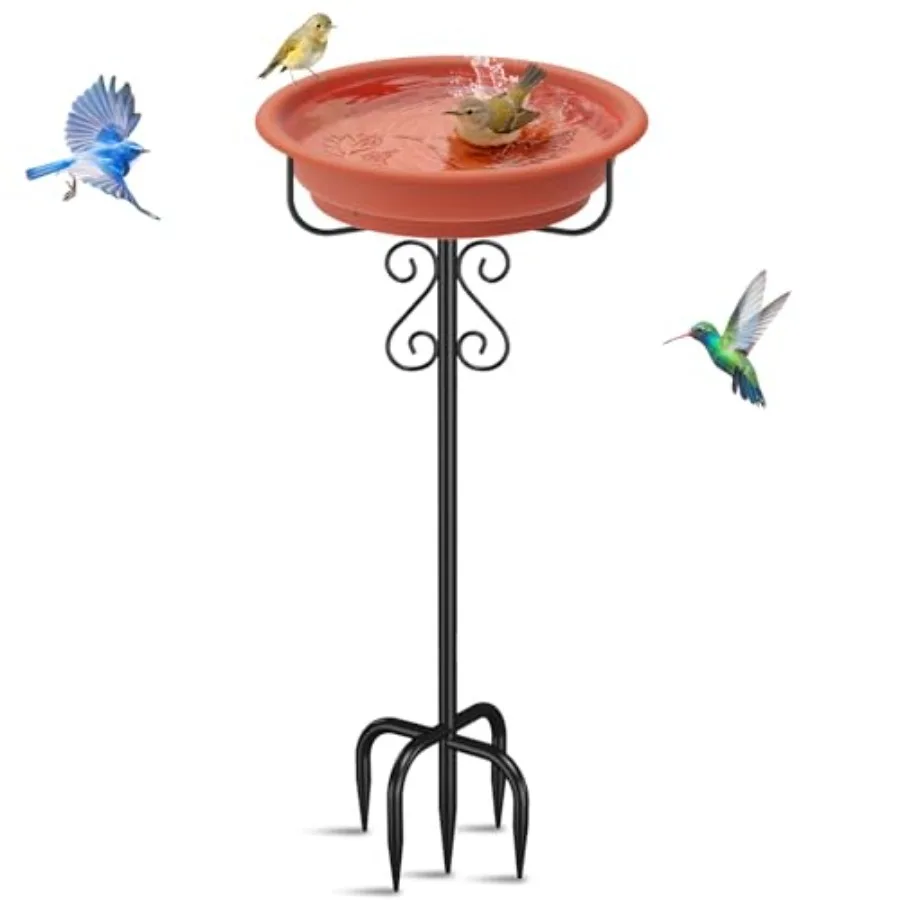 Bird Bath for Outside, 40In Freestanding Birdbaths and Birdfeeder with Removable Bowl, Stable Metal Stake for Outdoors Garden P
Bird Bath for Outside, 40In Freestanding Birdbaths and Birdfeeder with Removable Bowl, Stable Metal Stake for Outdoors Garden P