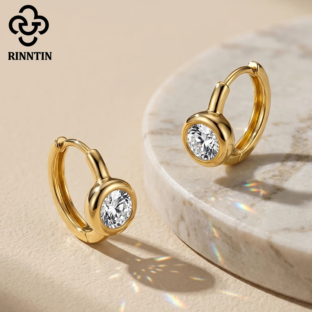Rinntin 925 Sterling Silver 0.5CT D Color VVS Moissanite Diamond Earrings Fashion Wedding Circle Earrings Jewelry MOE23
Rinntin 925 Sterling Silver 0.5CT D Color VVS Moissanite Diamond Earrings Fashion Wedding Circle Earrings Jewelry MOE23