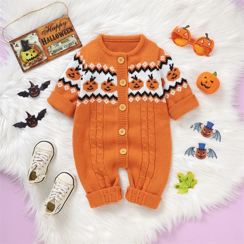 Newborn Halloween Clothes Baby Boys Girls Skull Skeleton Halloween Outfit Long Sleeve Knitted Romper Jumpsuit
Newborn Halloween Clothes Baby Boys Girls Skull Skeleton Halloween Outfit Long Sleeve Knitted Romper Jumpsuit