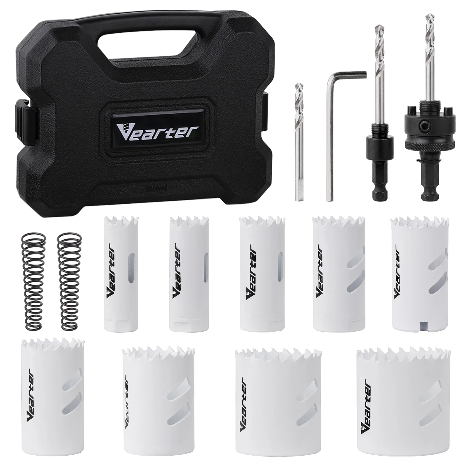 Vearter M42 Bi-Metal Hole Saw Kit 15PCS 19-51mm BiMetal Cobalt Drill Hole Cutter with Arbors for Wood Sheet Metal Copper Plaster
Vearter M42 Bi-Metal Hole Saw Kit 15PCS 19-51mm BiMetal Cobalt Drill Hole Cutter with Arbors for Wood Sheet Metal Copper Plaster