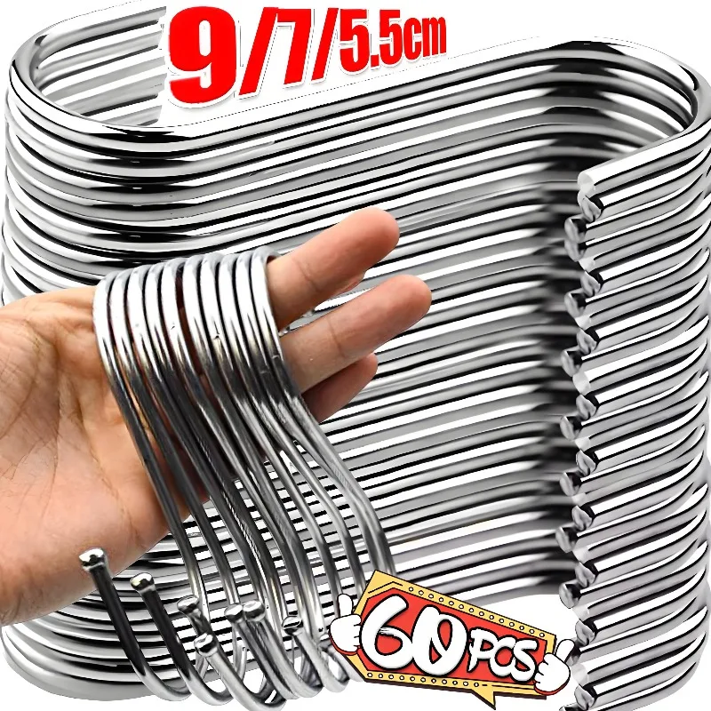 Stainless Steel S-Shaped Hook Bags Clothes Caps Towels S Hooks Kitchen Bathroom Storage Holders Plants Hanging Hangers Wholesale
Stainless Steel S-Shaped Hook Bags Clothes Caps Towels S Hooks Kitchen Bathroom Storage Holders Plants Hanging Hangers Wholesale
