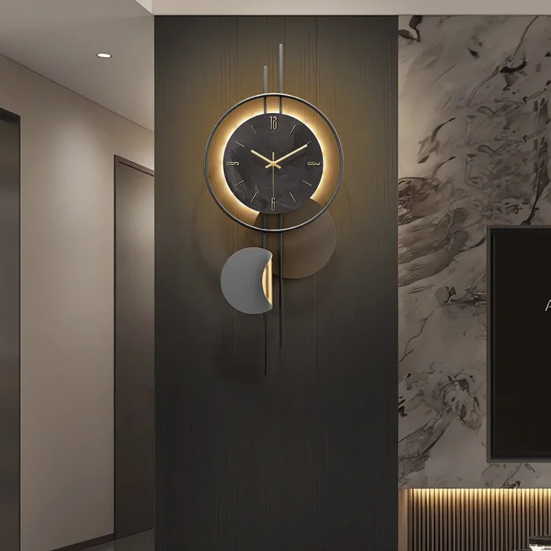 Modern simple light luxury high-end home use living room clock wall hanging new grille decorative clock wall clock
Modern simple light luxury high-end home use living room clock wall hanging new grille decorative clock wall clock