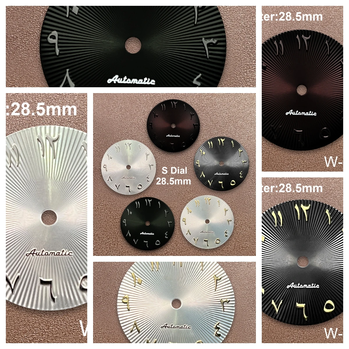 28.5mm S Logo Arab Chocolate Dial Suitable For NH35/NH36/8215 Japan Movement Green Luminous Watch Modification Accessories
28.5mm S Logo Arab Chocolate Dial Suitable For NH35/NH36/8215 Japan Movement Green Luminous Watch Modification Accessories
